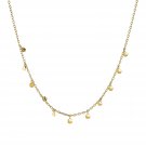 Choker Necklace with Hammered Beads in 14k Yellow Gold