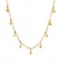Choker Necklace with Hammered Beads in 14k Yellow Gold