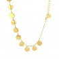Choker Necklace with Polished Discs in 14k Yellow Gold