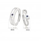 Classic CZ Safe Haven 925 Sterling Silver Adjustable Promise Ring Men Ring
