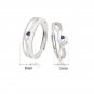 Classic CZ Safe Haven 925 Sterling Silver Adjustable Promise Ring Men Ring