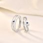 Classic CZ Safe Haven 925 Sterling Silver Adjustable Promise Ring Men Ring
