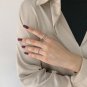 Classic Hollow Chain Fashion 925 Sterling Silver Adjustable Ring Yellow Gold