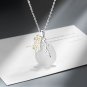 Classic Oval Pendant Gemstone Necklace Crystal Necklace Silver