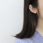 Classic Round CZ 925 Sterling Silver Non-Pierced Earring(Single) Rhodium