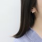 Classic Round CZ 925 Sterling Silver Non-Pierced Earring(Single) Rhodium