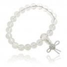 Clear Crystal 8mm Power Bead Stretch Bracelet B11918CR