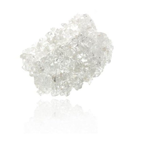 Clear Crystal Chips Multi Row Stretch Bracelet B10462CRY