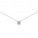 Clear Solitaire Choker Necklace made with Swarovski Crystals in 925 Silver N15596CR