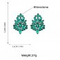 Color Diamond Series Alloy Diamond Rhinestone Flower Earrings AB color