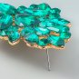Color Diamond Series Alloy Diamond Rhinestone Flower Earrings AB color