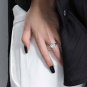 Colorful Geometry Star Oval CZ 925 Sterling Silver Adjustable Ring Sil-612