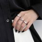 Colorful Geometry Star Oval CZ 925 Sterling Silver Adjustable Ring Sil-615