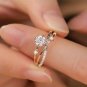 Cosmic Trail Planet Rings Women's Zircon Rhinestone Wedding Rings Gold Color