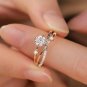 Cosmic Trail Planet Rings Women's Zircon Rhinestone Wedding Rings Gold Color