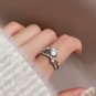 Cosmic Trail Planet Rings Women's Zircon Rhinestone Wedding Rings Gold Color