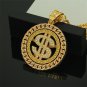 Costume Gold Chain for Men Hip Hop Diamond Dollar Pendant Necklace Golden