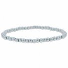 Created Gray Pearl 4mm Bead Beaded Stretch Bracelet B9076GM