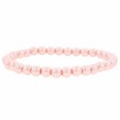 Created Pink Pearl 6mm Beaded Stretch Bracelet B9084PPL