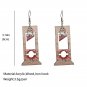 Creative Guillotine Bloodstained Wood Earrings 1