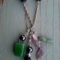 Crystal Chunky Dangle Amethyst & Aventurine Red Copper Chain Necklace Red Copper Chain