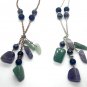 Crystal Chunky Dangle Amethyst & Aventurine Red Copper Chain Necklace Red Copper Chain
