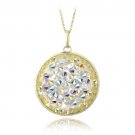 Crystal Ice Aurora Borealis Crystal Rocks Necklace Made with Swarovski Elements PGBR13379CAB