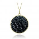 Crystal Ice Black Crystal Rocks Necklace Made with Swarovski Elements PGBR13379BK