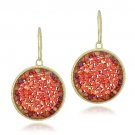 Crystal Ice Red Magma Crystal Rocks Dangle Earrings Made with Swarovski Elements EGBR13379RM