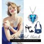 Crystal Necklaces Mothers Day Gifts Anniversary Birthday Gifts for Her blue