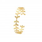 Cyclic Green Leaf Fashion Bracelet Titanium Steel Color Bracelet for Ladies golden