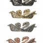 CZ Micro Pave Connector; Bird Connectors; Swan Jewelry Findings Jewelry Supplies DIY Jewelry Gold