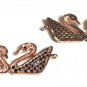 CZ Micro Pave Connector; Bird Connectors; Swan Jewelry Findings Jewelry Supplies DIY Jewelry Gold