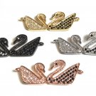 CZ Micro Pave Connector; Bird Connectors; Jewelry Findings Jewelry Supplies DIY Jewelry Gun Metal