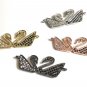 CZ Micro Pave Connector; Bird Connectors; Jewelry Findings Jewelry Supplies DIY Jewelry Rose gold