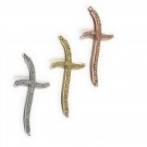 CZ Micro PavSilver Cross Bracelet Connector Jewelry Findings for DIY Jewelry Making 1 Pc Platinum