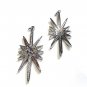 CZ Micro Pave North Star Charm; Pave Charms; Jewelry Findings;Bulk Charms 53.4x17.1x3mm 1 Pc Gold