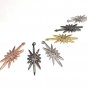 CZ Micro Pave North Star Charm; Pave Charms; Jewelry Findings;Bulk Charms 53.4x17.1x3mm 1 Pc Gold