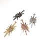 CZ Micro Pave North Star Charm; Pave Charms; Jewelry Findings;Bulk Charms 53.4x17.1x3mm 1 Pc Gold