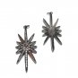 CZ Micro Pave North Star Charm; Pave Charms; Jewelry Findings;Bulk Charms 53.4x17.1x3mm 1 Pc Gold