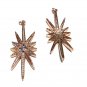 CZ Micro Pave North Star Charm; Pave Charms; Jewelry FindBulk Charms 53.4x17.1x3mm 1 Pc Rose gold