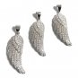 CZ Micro Pave Sterling Silver Wing PendMemorial Gift Sympathy Gift Remembrance Gift Default Title