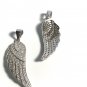 CZ Micro Pave Sterling Silver Wing PendMemorial Gift Sympathy Gift Remembrance Gift Default Title