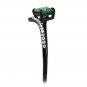 DA017 - IP Black(Ion Plating) Stainless Steel Ring with AAA Grade CZ in Emerald