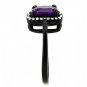 DA028 - IP Black(Ion Plating) Stainless Steel Ring with AAA Grade CZ in Amethyst