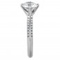 DA036 - High polished (no plating) Stainless Steel Ring with AAA Grade CZ in Clear