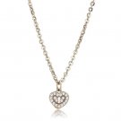 DA086 - IP Rose Gold(Ion Plating) Stainless Steel Chain Pendant with AAA Grade CZ in Clear