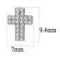 DA098 - High polished (no plating) Stainless Steel Earrings with AAA Grade CZ in Clear Default Title