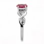 DA119 - High polished (no plating) Stainless Steel Ring with AAA Grade CZ in Ruby