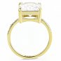 DA172 - IP Gold(Ion Plating) Stainless Steel Ring with AAA Grade CZ in Clear